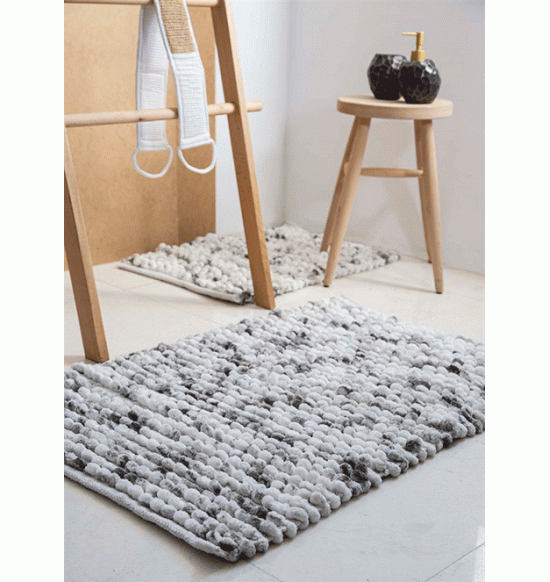 Набор ковриков Irya Ottova 40x60-60x90 см серый