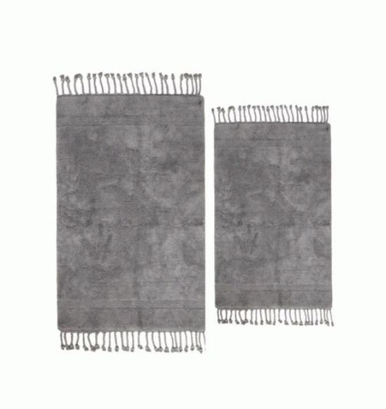 Набор ковриков Irya Paloma 40x60-60x90 см светло-серый