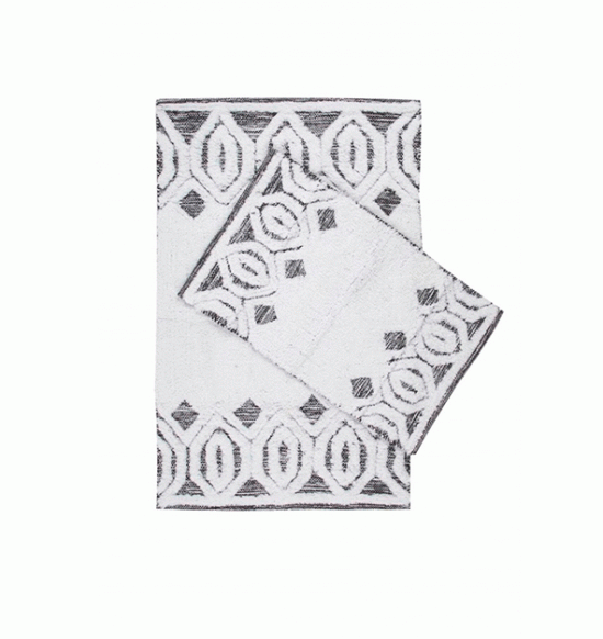 Набор ковриков Irya Sherry 40x60-60x90 см серый