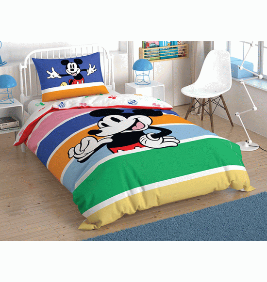 Постельное белье TAC Disney Mickey Mouse Rainbow 1.5 сп. ранфорс