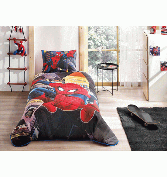 Покрывало детское с наволочкой TAC Spiderman In City 160x220 см
