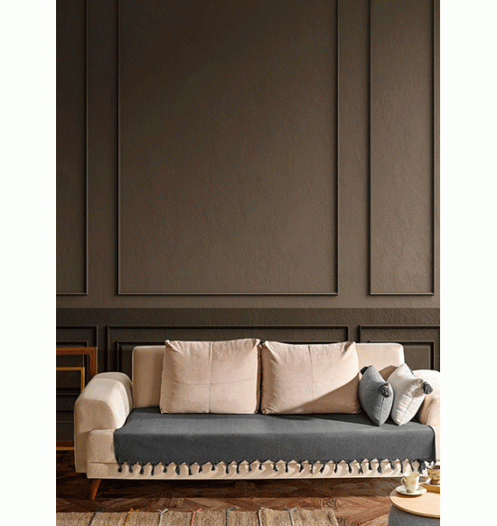 Покрывало на диван "Viaden" Asya, 115х200 см (серый)