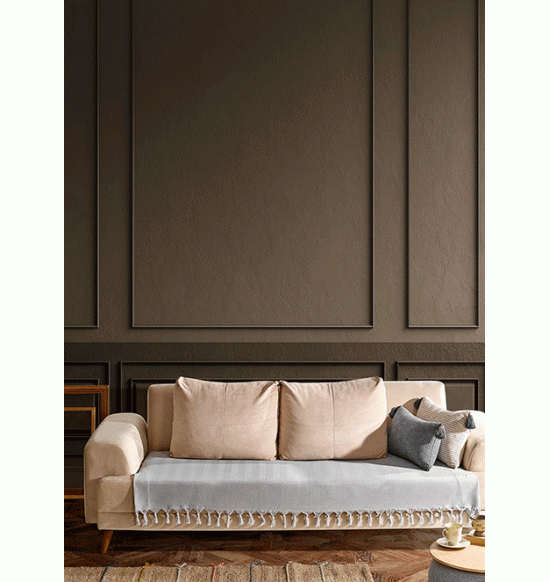 Покрывало на диван "Viaden" Asya, 115х200 см (светло-серый)