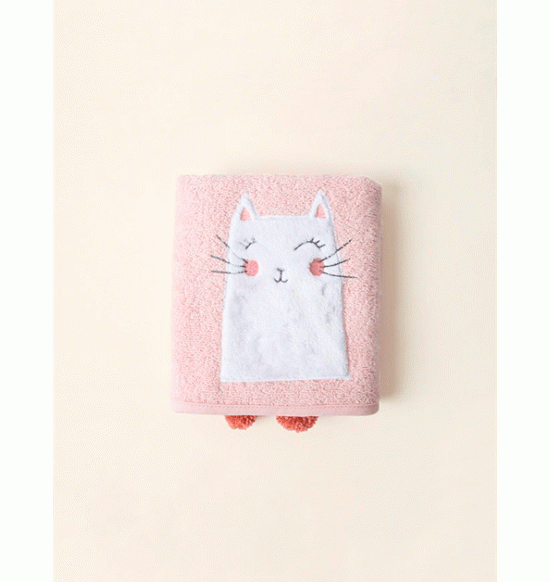 Детское махровое полотенце Irya Kitty 50x75 см розовый