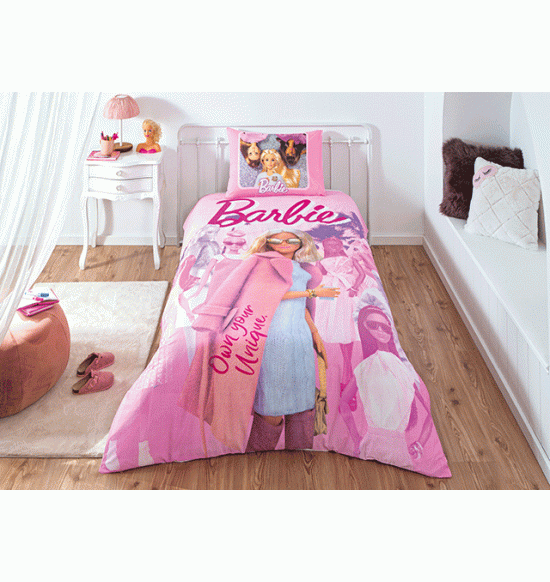 Постельное белье TAC 1.5 сп. Ranforce Barbie Pink Power
