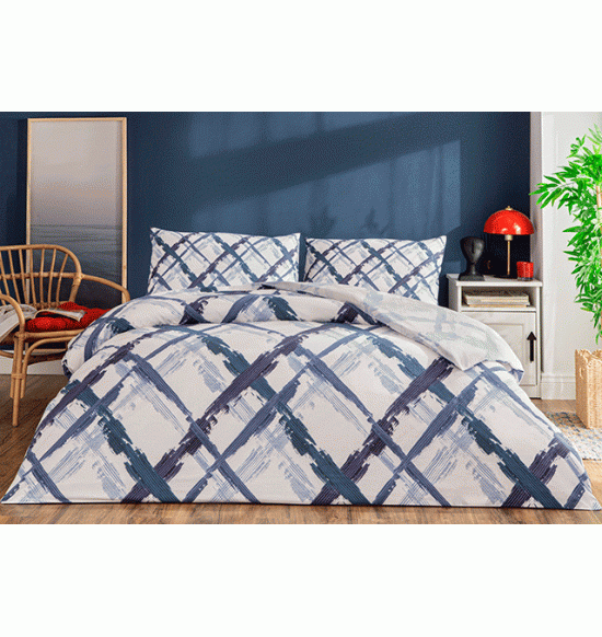 Постельное белье TAC 1.5 сп. Ranforce Briza синий