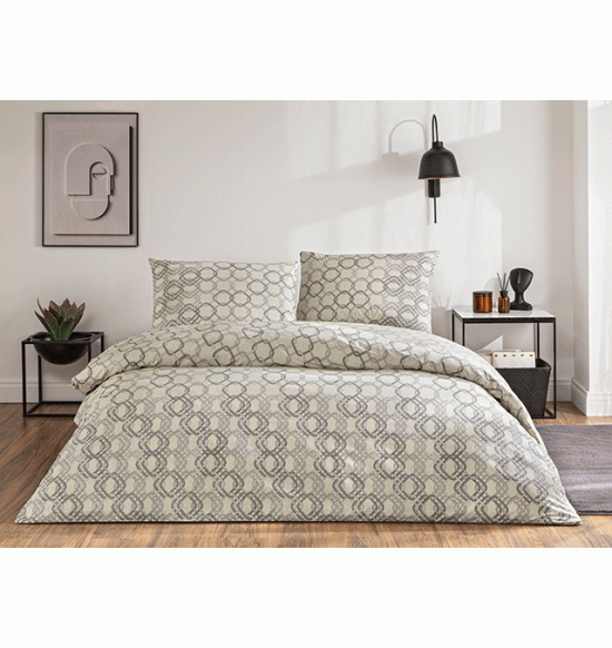 Постельное белье TAC 1.5 сп. Ranforce Galen серый