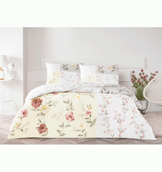 Постельное белье TAC 1.5 сп. Ranforce Sandra крем