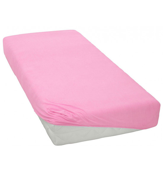 Простынь трикотажная на резинке "Diva" Jersey 160x200+30 см (розовый)